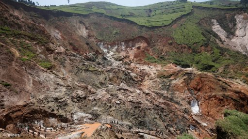 A mine near the town of Rubaya in the DRC