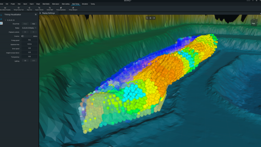 An image of a digital post-blast muckpile profile