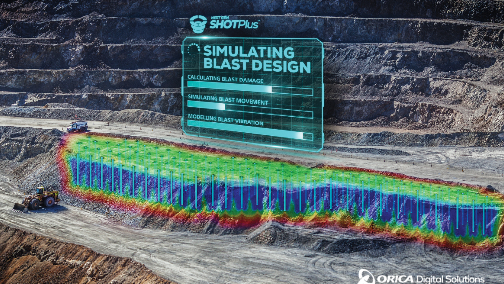 An image of a Model Through Time digital replica of a blasting site