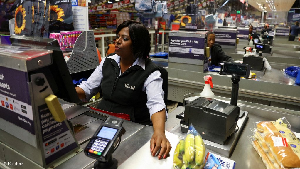 Tellers working at a PnP grocery store