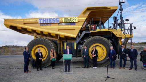 Wilkinson visited the Vale Stobie mine site in Sudbury on Wednesday.