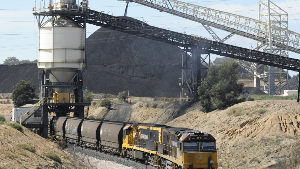 Image of a train passing at the Wilpinjong mine