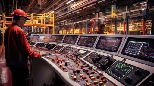 An image of a control panel at a mining operation