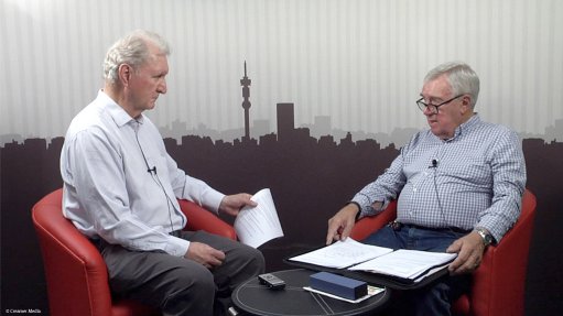 Former Gullick South Africa Technical Manager Terry Hamilton (right) interviewed by Mining Weekly's Martin Creamer.