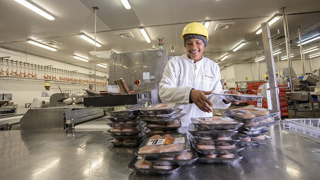 A chicken processing operation