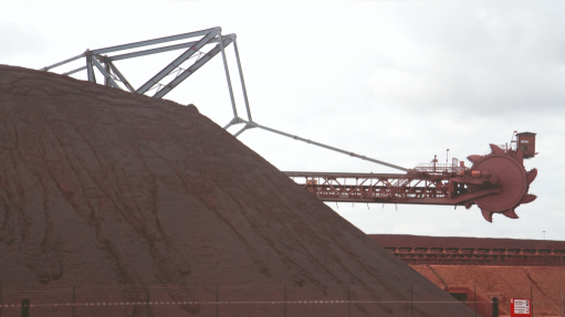 Image of iron-ore bucket wheel reclaimer