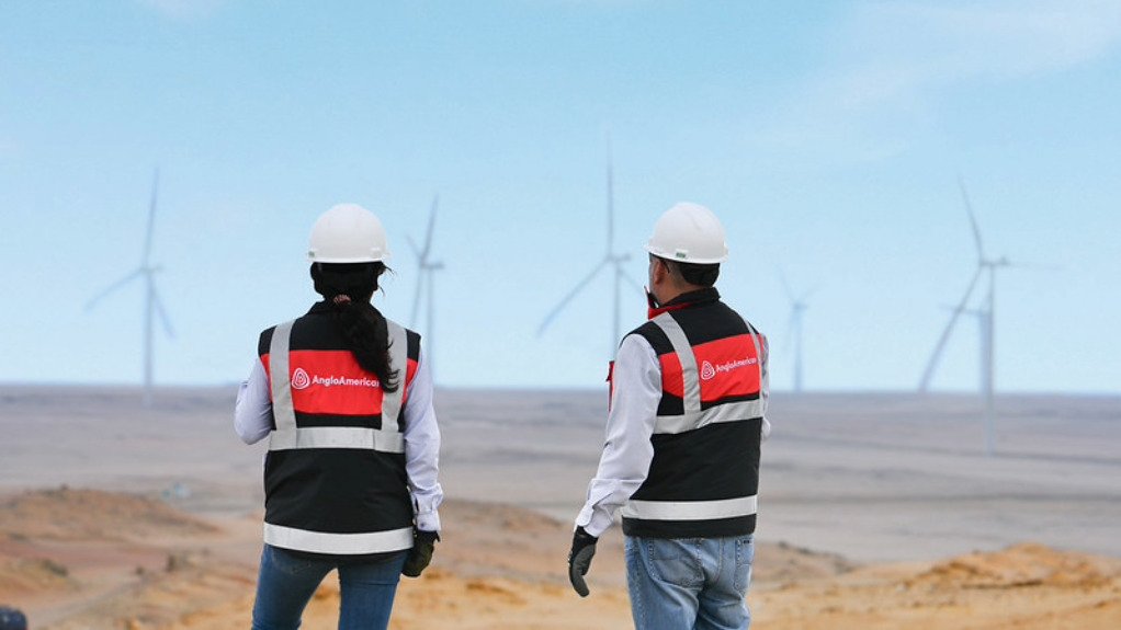 Wind farm at Anglo's Quellaveco copper mine in Peru. 