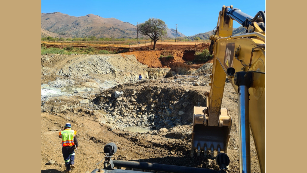 An image of the excavation site