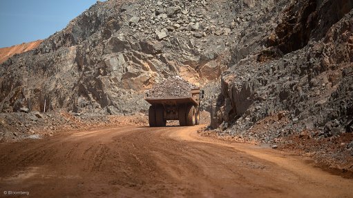 A haul truck operating at the Loulo-Gounkoto complex