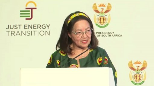 Minister Patricia de Lille spoke at the launch of the JET Funding Platform in her capacity as acting Electricity and Energy Minister