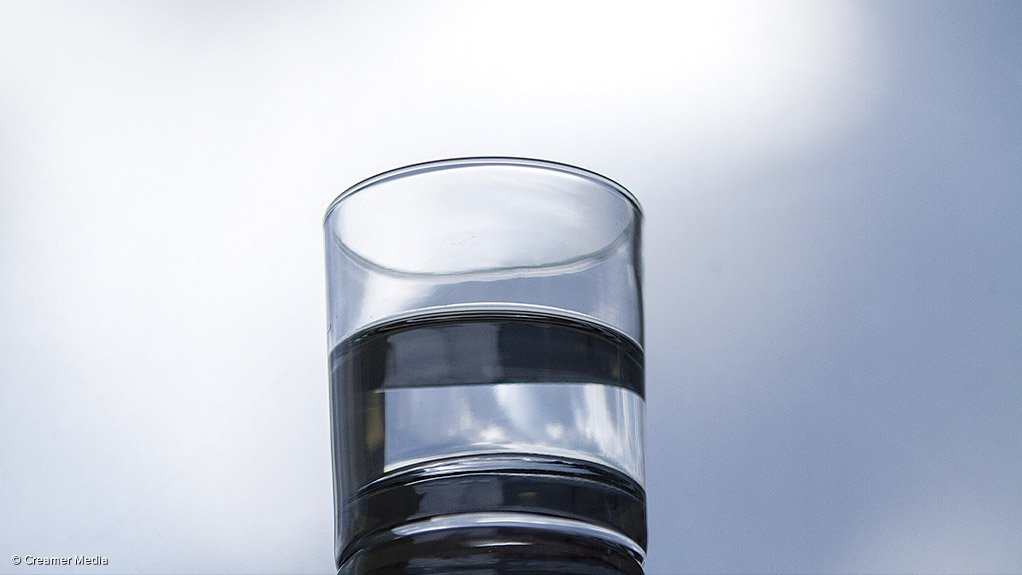 A glass of water