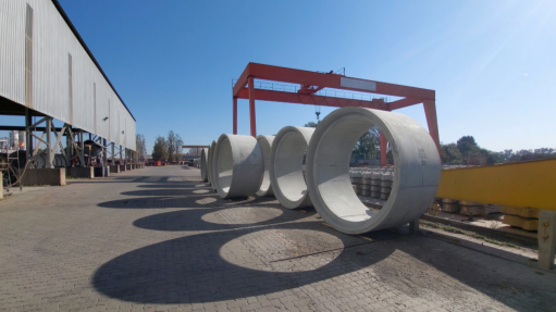 An image of concrete pipes manufactured by Colossal Concrete Products