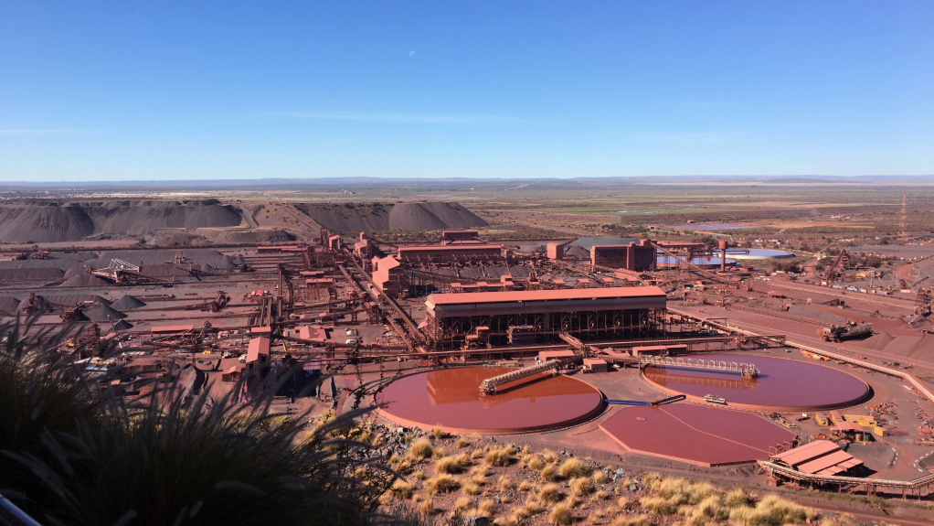 Aerial view of the Sishen iron-ore mine