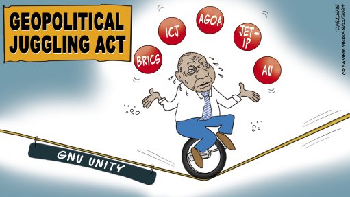 GEO-JUGGLING: Hardly a week goes by without at least one headline pointing to an issue that could result in the collapse of the Government of National Unity (GNU), which has been widely welcomed at home and abroad. Many of these are domestic, from basic education to health. In a context where geopolitical tensions are on the rise, however, the divergent worldviews of key parties are also emerging as potential triggers for schism.
