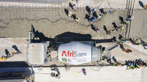 AfriSam supplied a total volume of 50 250 m3 of readymix concrete for the CRCP