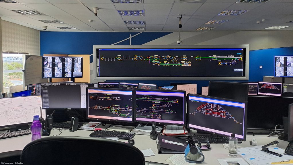 An image showing the Gautrain Operational Control Room 