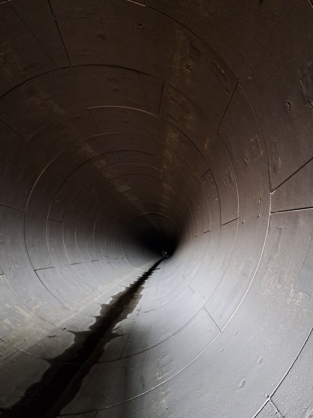 Image of the inside of the dewatered Lesotho Highlands tunnel in Clarens