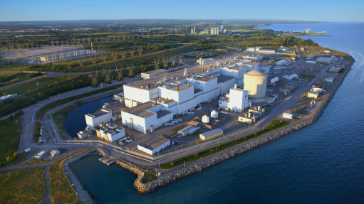 Aerial view of the Darlington nuclear generating station