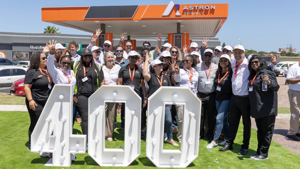 An image depicting members of the Astron team in front of the station