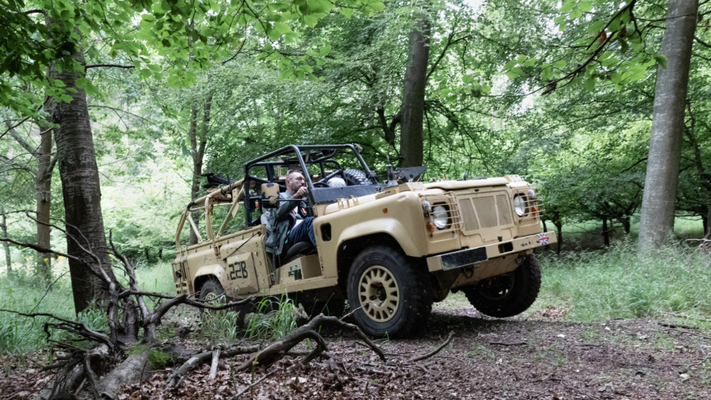 An image of an electric combat vehicle used by the British Army