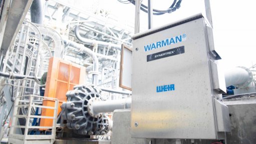 A digital solutions system installed on Warman pumps at a tailings facility