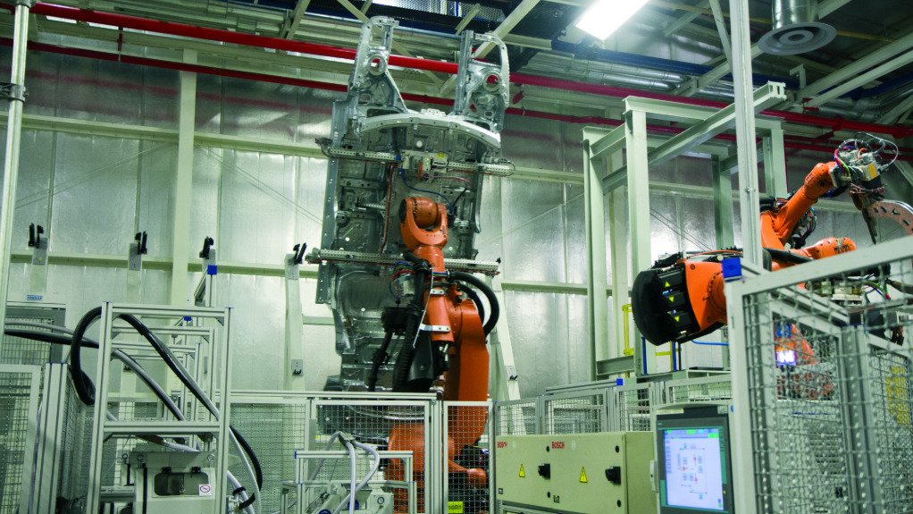 The above image depicts the interior of the BMW Rossalyn plant 