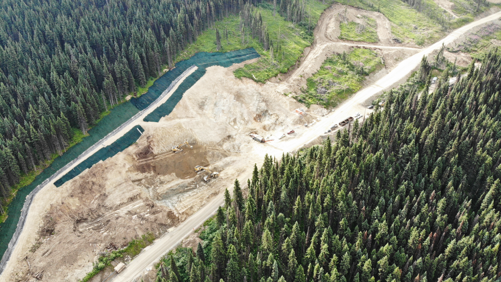 Aerial view of the Cariboo project