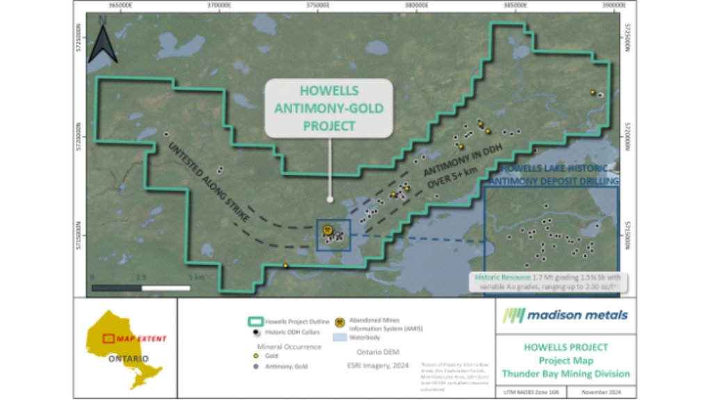 Madison acquires large Canadian antimony deposit