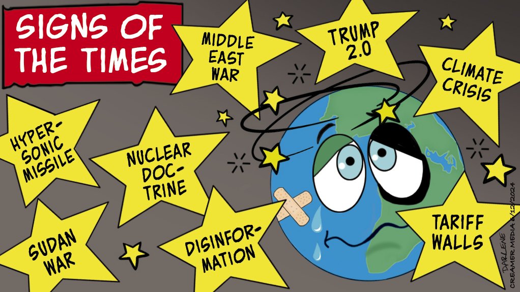 HARD TO READ: The world has entered a most uncertain period, with hot wars in hot-spot regions having resurrected the spectre of nuclear conflict. Disinformation has played a role in several political disruptions and is undermining efforts to tackle global problems collectively, most notably the climate crisis. The ongoing geopolitical realignment has diplomatic heads in a spin, as does the prospect of President Trump 2.0.
