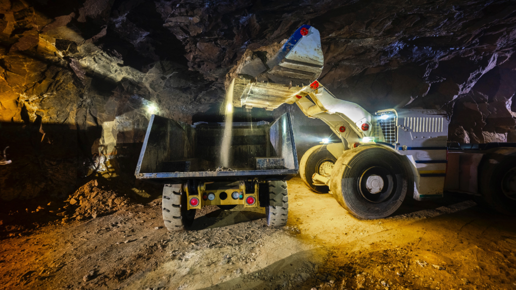 An image of heavy machinery underground at Prieska