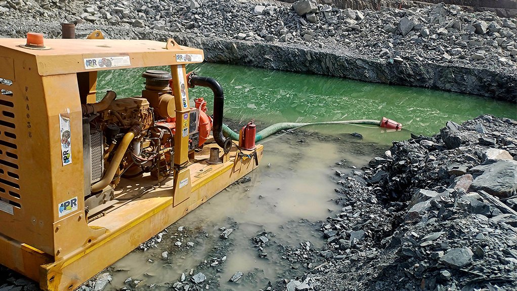 Image of a dewatering pump on site