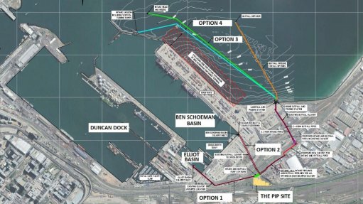 An image of the proposed City of Cape Town permanent desalination site