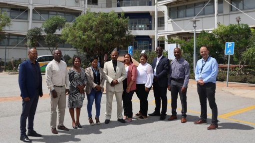 Global Auxiliary of Companies (Global Aux) CEO Mika’il Ali Kote (centre) with the Coega Development Corporation delegation at the Coega Business Centre in Gqeberha