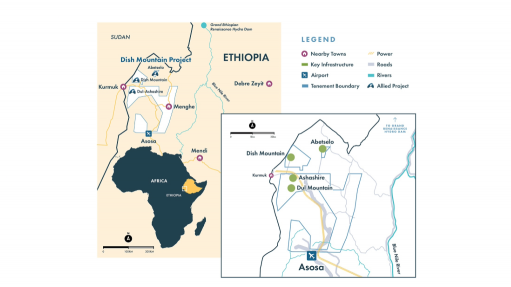 Location map of the Kurmuk project