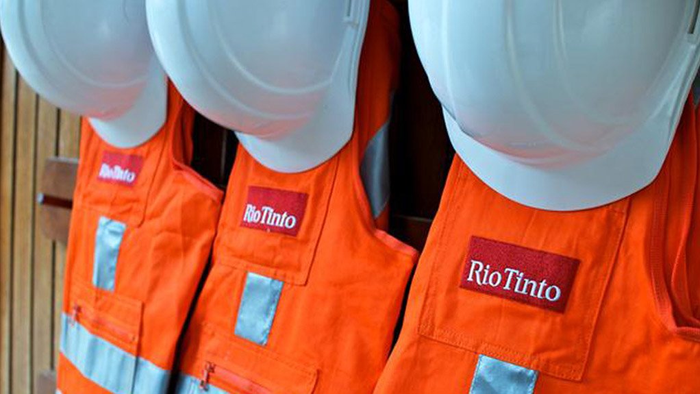 Safety vests with the Rio Tinto logo