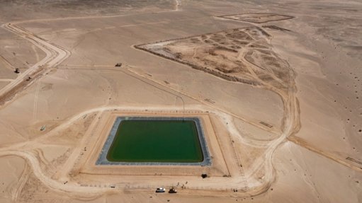 The water storage dam built at Etango