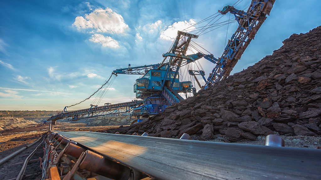 Conveyor belt on mining site