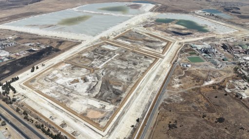 An Aerial view of the Pan African tailings facility at its Elikhulu operations