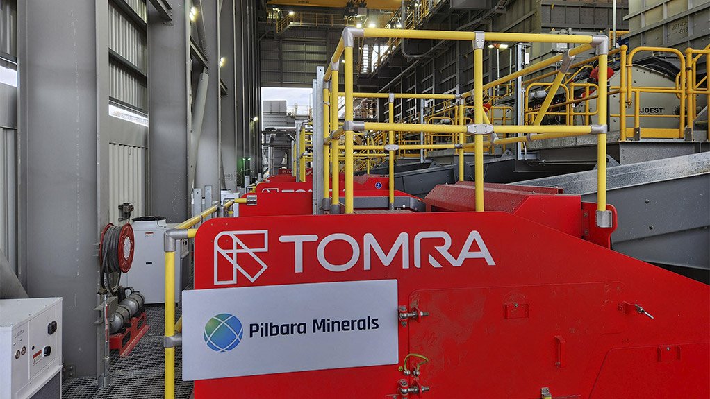 TOMRA Mining’s advanced sorting technology used in the world’s largest lithium ore sorting plant at Pilbara Minerals' Pilangoora Operation