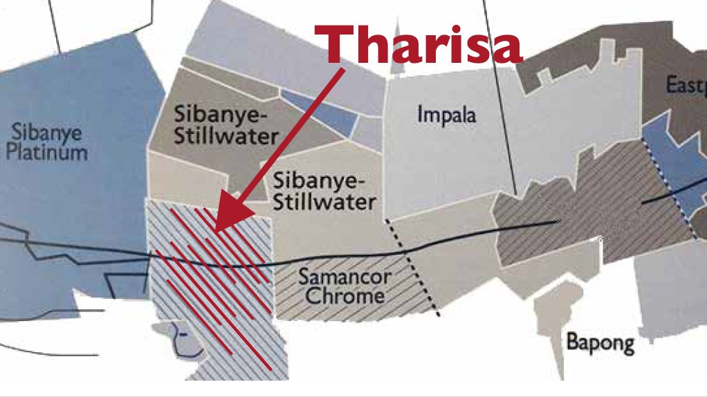 Tharisa mine in South Africa’s North West. 