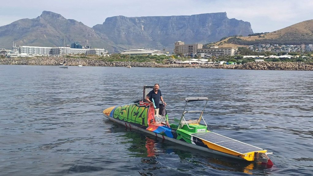 Gerhard Moolman aboard the Osiyeza in Cape Town harbour