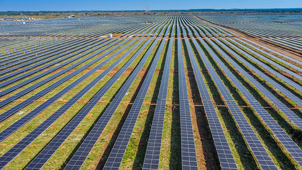 Solar farm in Lichtenburg, South Africa