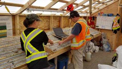 Image of core samples from the Eskay Creek project