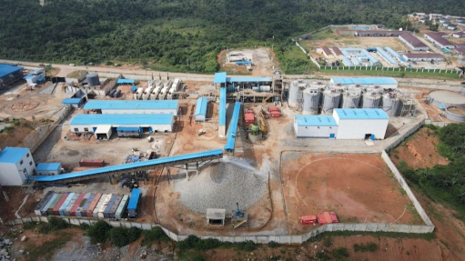 Aerial view of Segilola processing plant