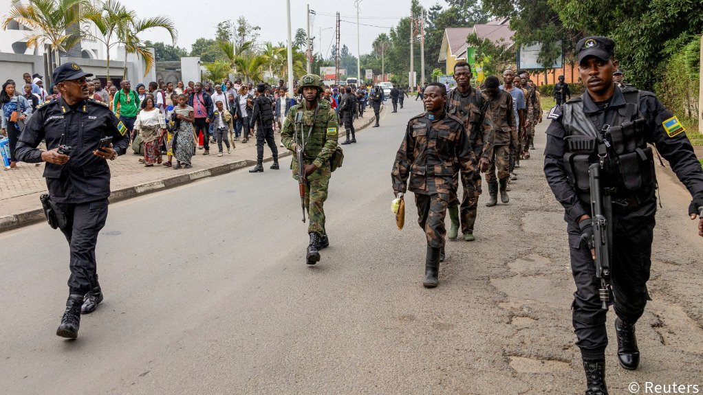 Security forces in Goma, DRC.