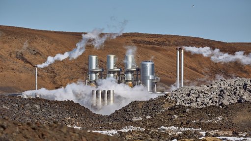 Image of a geothermal power plant