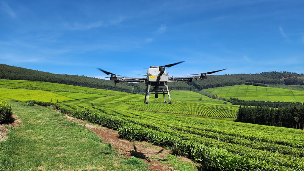 Drone on farm