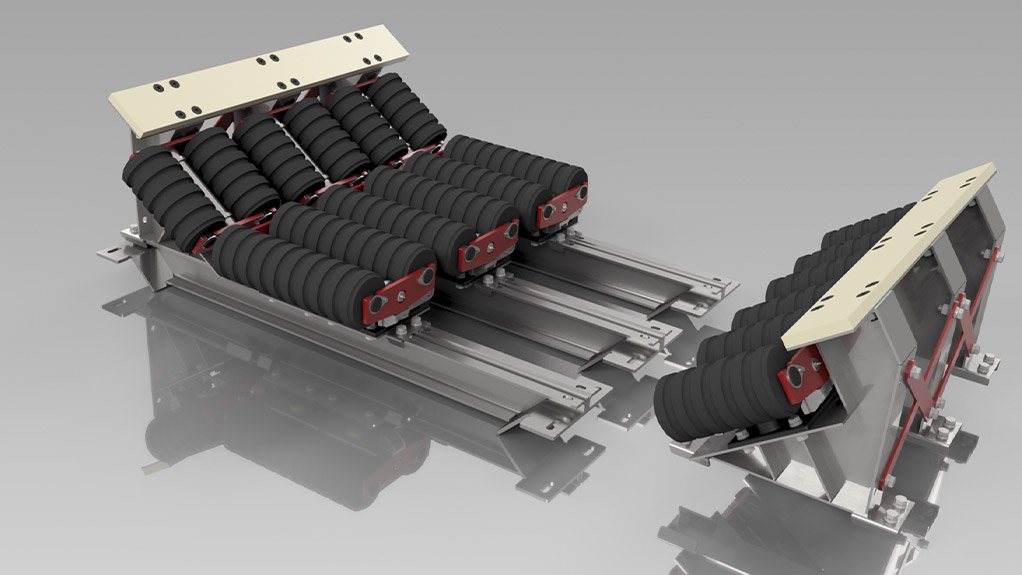 The Tru-Trac EXHD Dynamic Impact Idler Bed combines dynamically adjusting impact idlers with robust shock-absorbing springs to provide superior impact control