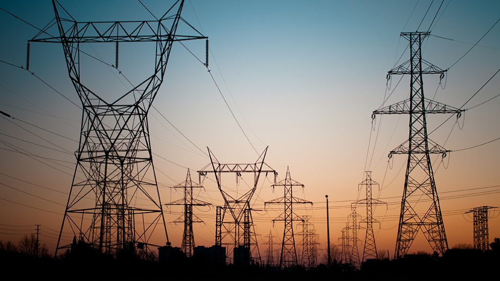 An image of transmission towers 