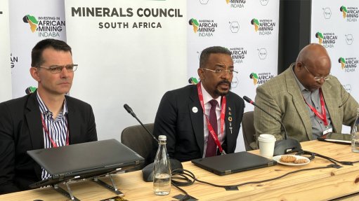 The Minerals Council's Hugo Pienaar, Mzila Mthenjane and Tebello Chabana